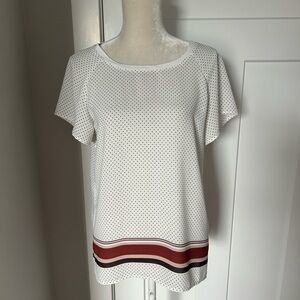 LOFT Polka Dot Stripe Blouse